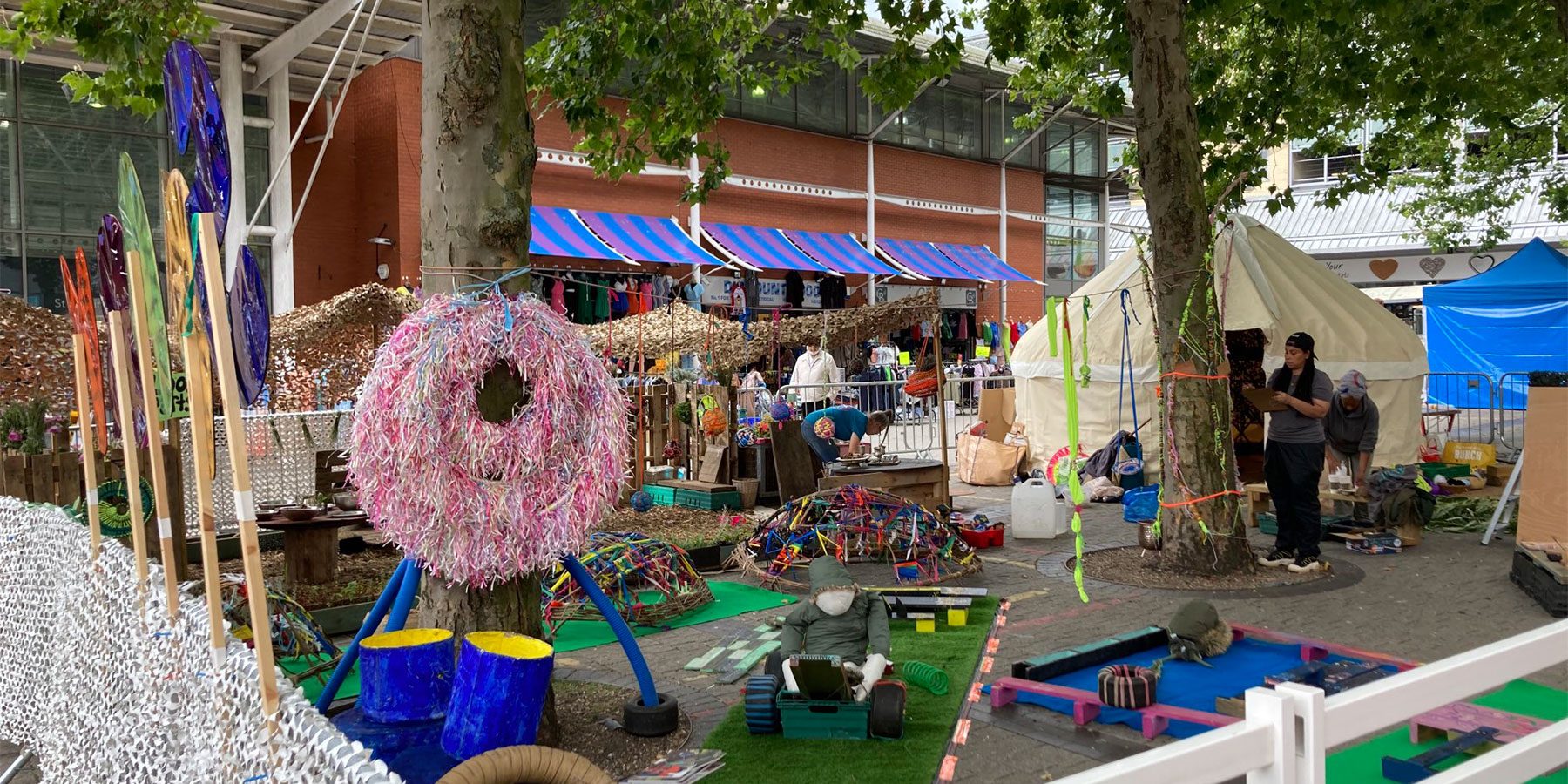 Spark Activity zone Weekender image. A collection of items that make a fun, colourful playground.