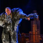 Stewart Lee vs The ManWulf Production photograph.