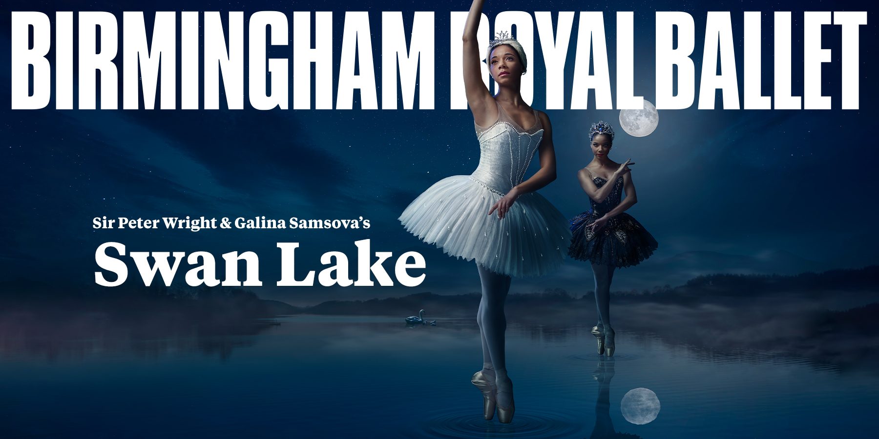 Two ballet dancers on water