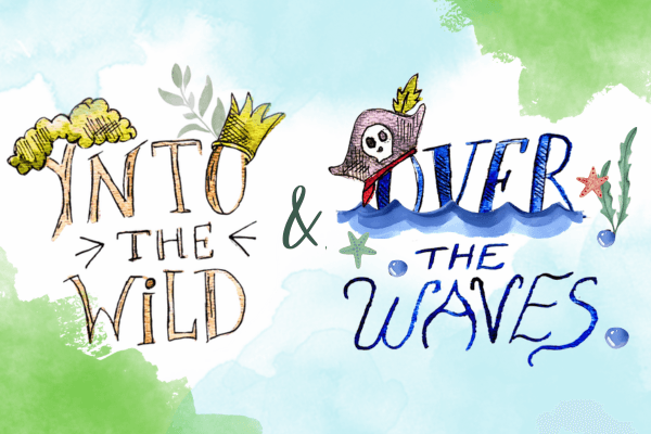 Cartoon fish and trees