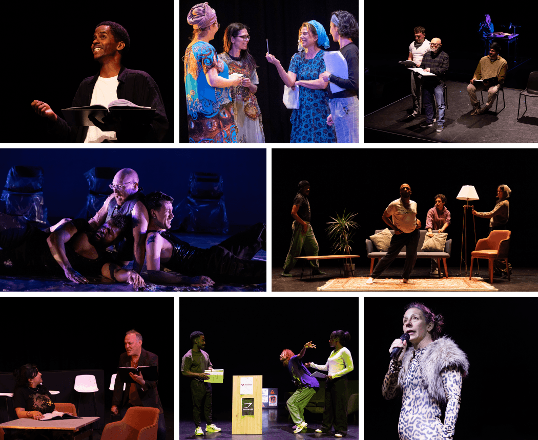 A collage of performance photos from Origins Festival. 